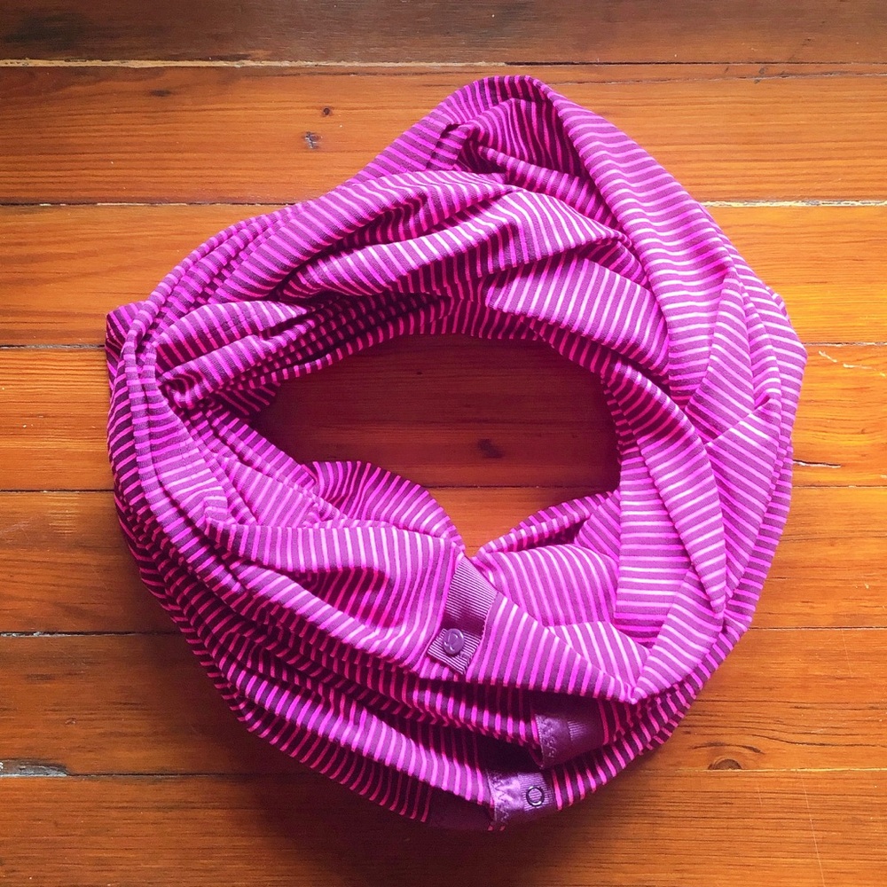 Lululemon Vinyasa Scarf in hyper stripe raspberry